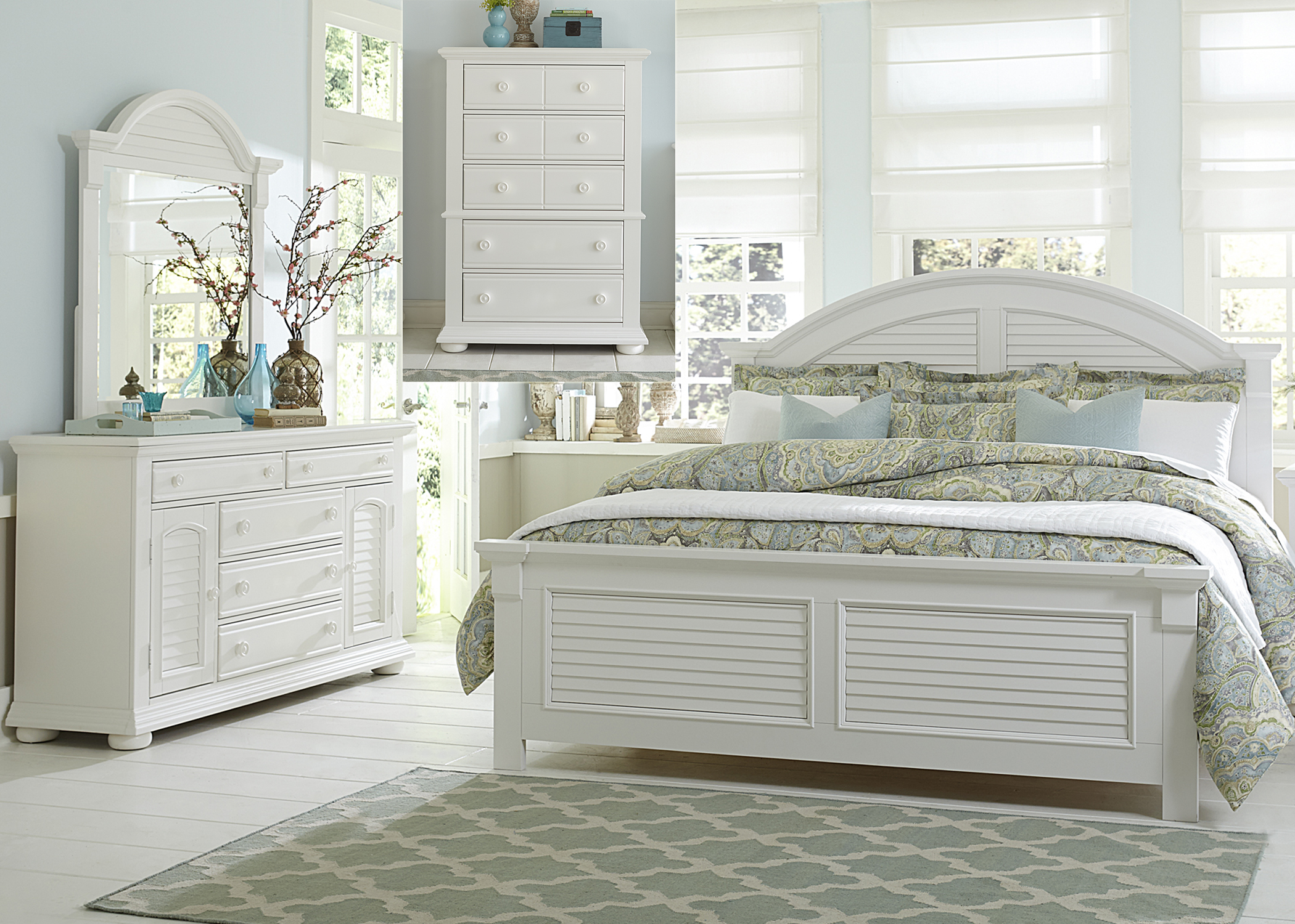 Liberty Furniture Summer House 607BRQPBDMC Queen Bedroom Group